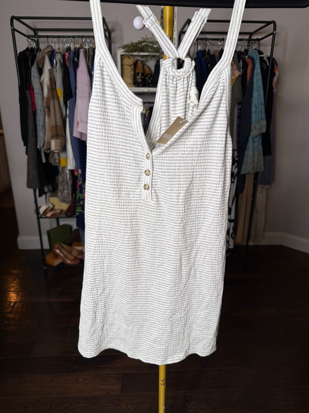 Buckle White‎ Textured Knit Tank Top